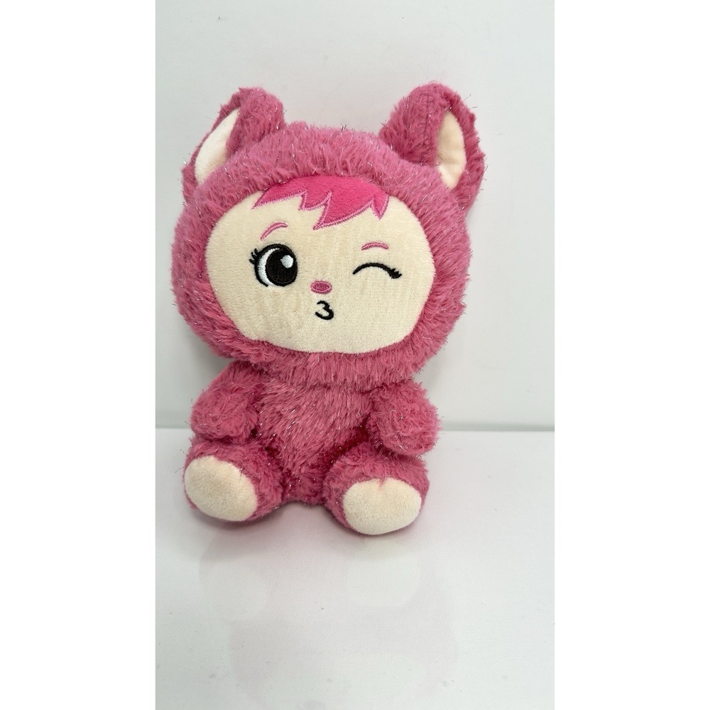 Yoonique *LaBabies LARGE SPARKLE MONSTERS PLUSH 9 inch* CLEAN PINK